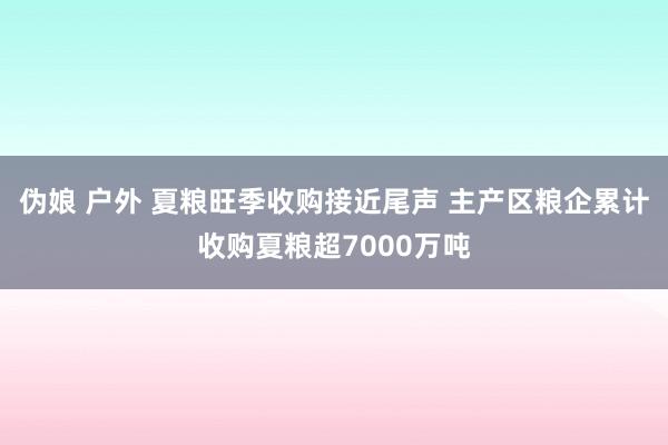 伪娘 户外 夏粮旺季收购接近尾声 主产区粮企累计收购夏粮超7000万吨