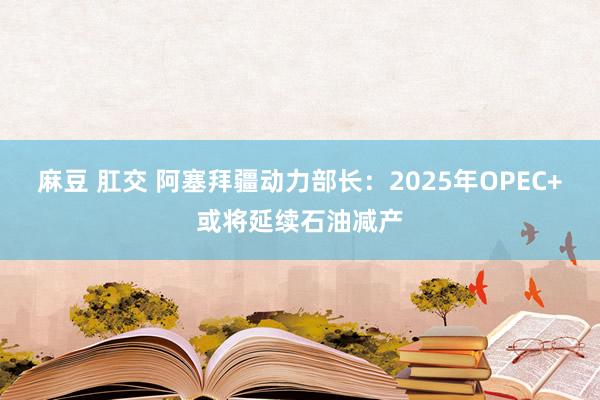 麻豆 肛交 阿塞拜疆动力部长：2025年OPEC+或将延续石油减产