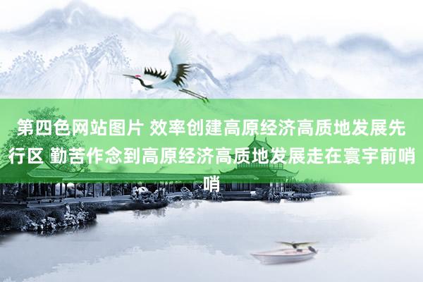 第四色网站图片 效率创建高原经济高质地发展先行区 勤苦作念到高原经济高质地发展走在寰宇前哨