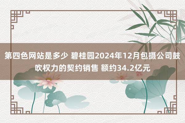 第四色网站是多少 碧桂园2024年12月包摄公司鼓吹权力的契约销售 额约34.2亿元