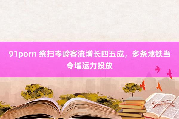 91porn 祭扫岑岭客流增长四五成，多条地铁当令增运力投放