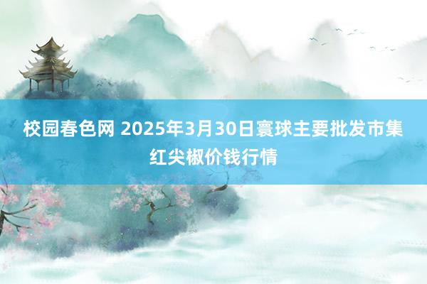 校园春色网 2025年3月30日寰球主要批发市集红尖椒价钱行情