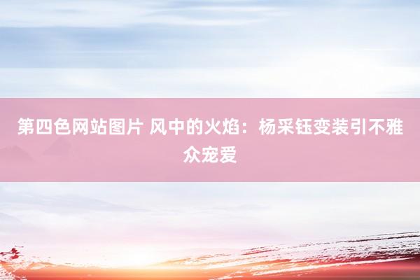 第四色网站图片 风中的火焰：杨采钰变装引不雅众宠爱