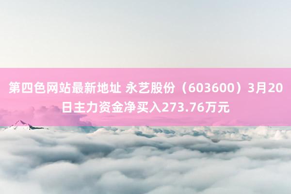 第四色网站最新地址 永艺股份（603600）3月20日主力资金净买入273.76万元