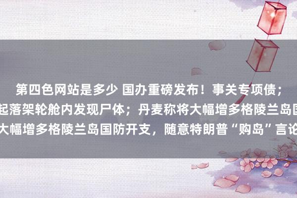 第四色网站是多少 国办重磅发布！事关专项债；好意思联航一航班飞机起落架轮舱内发现尸体；丹麦称将大幅增多格陵兰岛国防开支，随意特朗普“购岛”言论丨早报