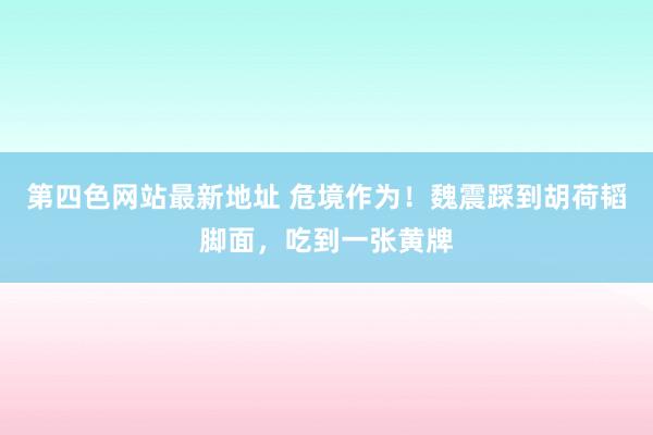第四色网站最新地址 危境作为！魏震踩到胡荷韬脚面，吃到一张黄牌
